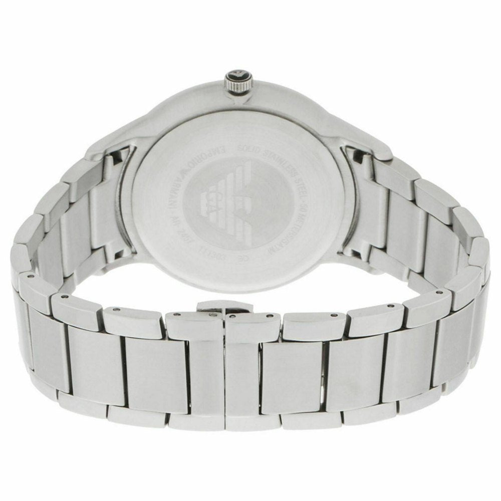  Shop Authentic Emporio Armani Classic Quartz White Dial Silver Steel Strap Watch For Men - AR2431 - Luxxuri