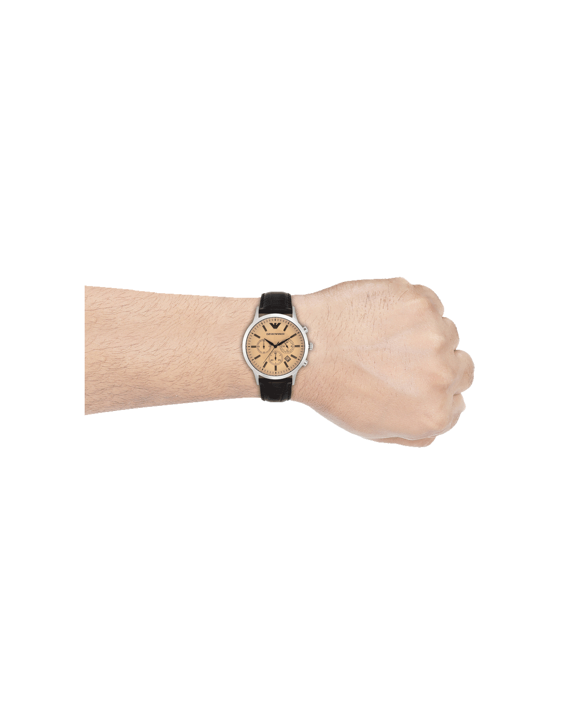  Shop Authentic Emporio Armani Classic Chronograph Beige Dial Brown Leather Strap Watch For Men - AR2433 - Luxxuri