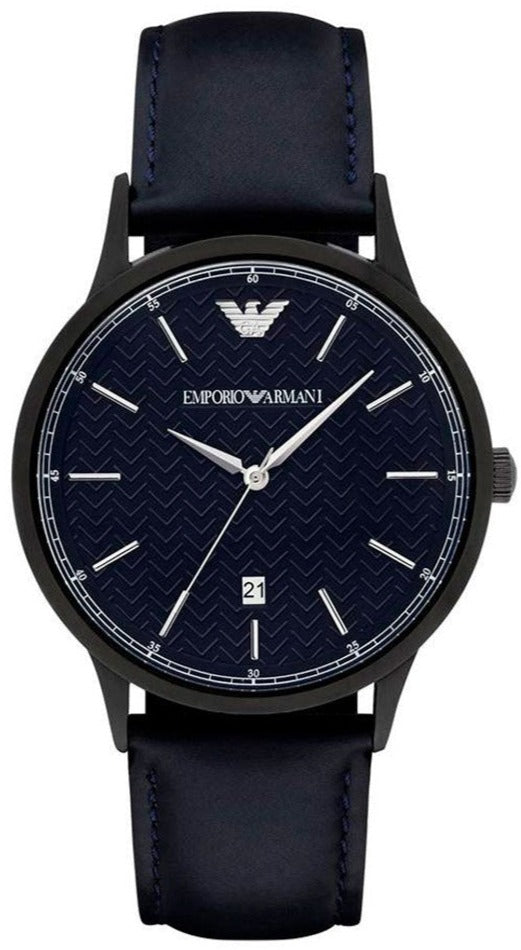  Shop Authentic Emporio Armani Renato Blue Dial Blue Leather Strap Watch For Men - AR2479 - Luxxuri