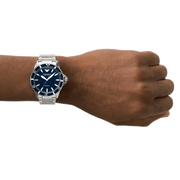  Shop Authentic Emporio Armani Meccanico Automatic Blue Dial Silver Steel Strap Watch For Men - AR60059 - Luxxuri
