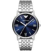  Shop Authentic Emporio Armani Kappa Quartz Blue Dial Silver Steel Strap Watch For Men - AR80010 - Luxxuri