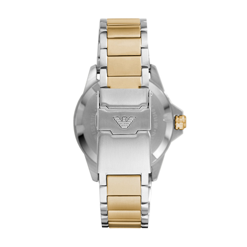  Shop Authentic Emporio Armani Diver Chronograph Green Dial Two Tone Steel Strap Watch For Men - AR80063 - Luxxuri