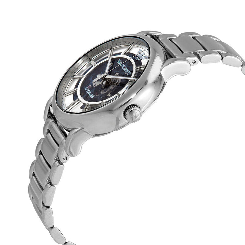  Shop Authentic Emporio Armani Meccanico Automatic Silver Dial Silver Steel Strap Watch for Men - AR60006 - Luxxuri