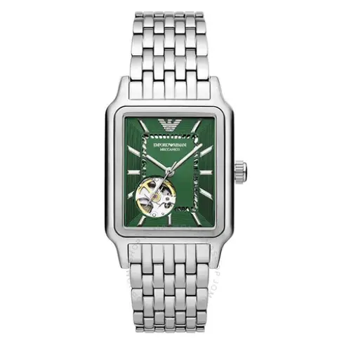  Shop Authentic Emporio Armani Meccanico Automatic Green Dial Silver Steel Strap Watch For Men - AR60067 - Luxxuri