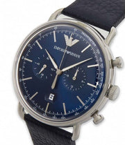  Shop Authentic Emporio Armani Aviator Blue Dial Blue Leather Strap Watch For Men - AR11105 - Luxxuri