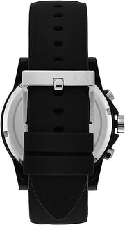  Shop Authentic Armani Exchange Outerbanks Chronograph Black Dial Black Silicone Strap Watch For Men - AX1326 - Luxxuri
