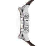  Shop Authentic Emporio Armani Diver Chronograph Brown Dial Brown Leather Strap Watch For Men - AR11486 - Luxxuri