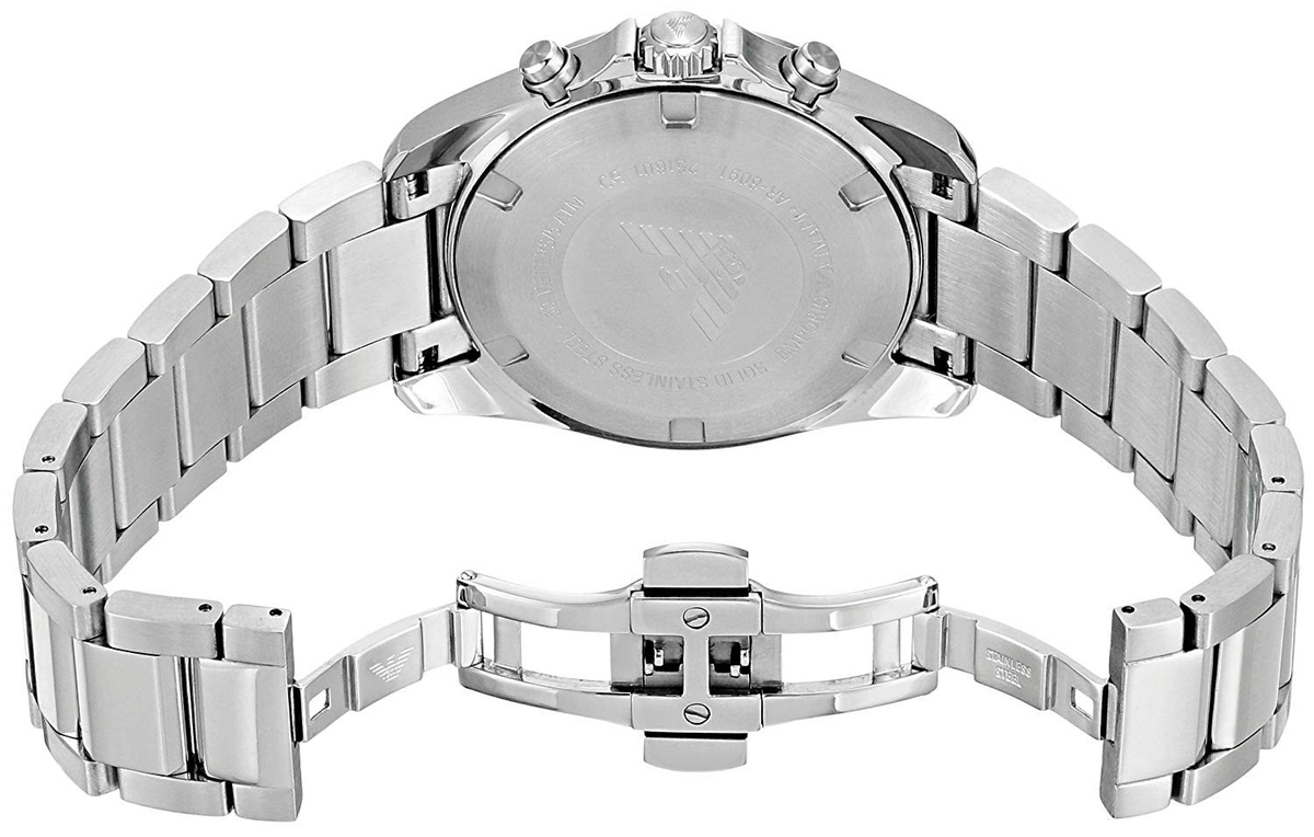  Shop Authentic Emporio Armani Sportivo Chronograph Blue Dial Silver Steel Strap Watch For Men - AR6091 - Luxxuri