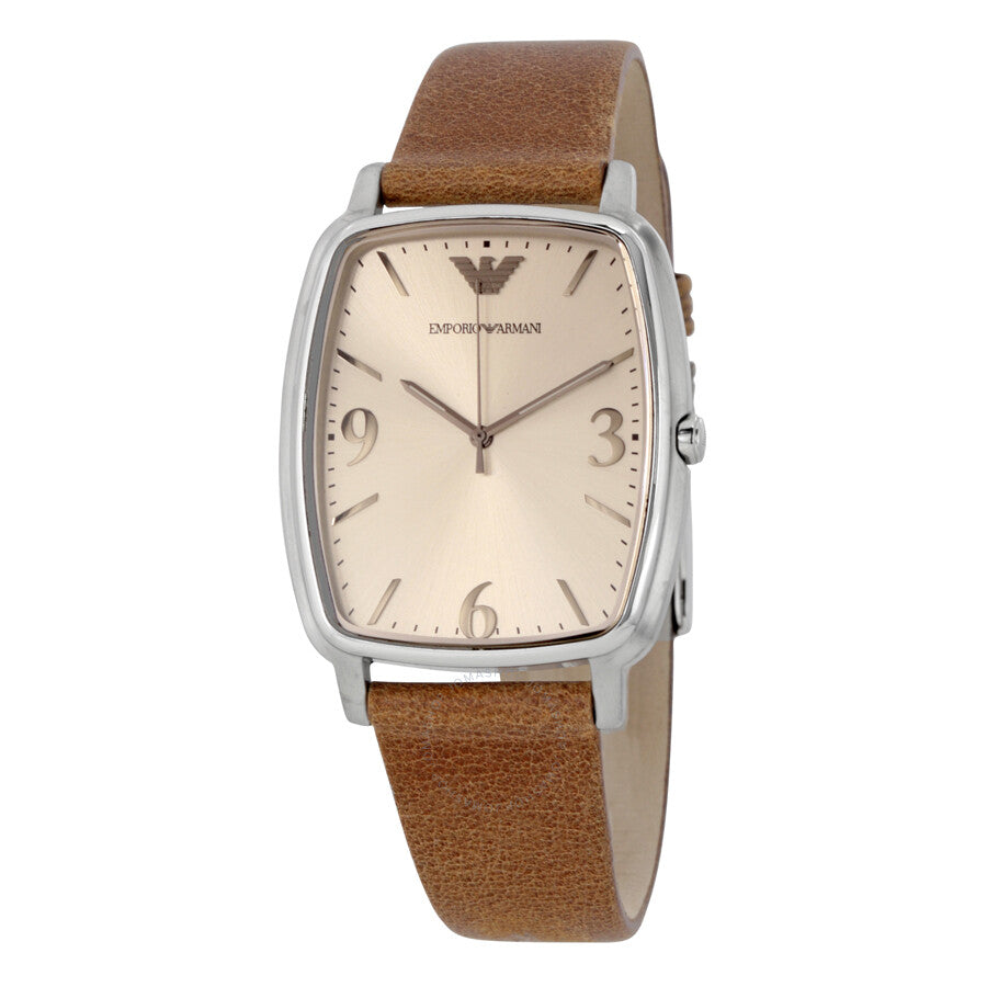  Shop Authentic Emporio Armani Epsilon Quartz Brown Dial Brown Leather Strap Watch For Men - AR2489 - Luxxuri