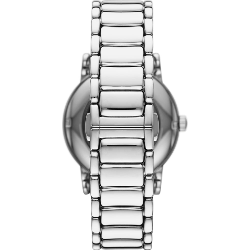  Shop Authentic Emporio Armani Luigi Chronograph Skeleton Blue Dial Silver Steel Strap Watch For Men - AR60036 - Luxxuri