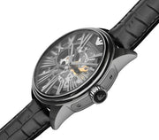  Shop Authentic Emporio Armani Meccanico Automatic Black Dial Leather Strap Watch For Men - AR4629 - Luxxuri