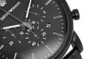  Shop Authentic Emporio Armani Luigi Chronograph Black Dial Black Stainless Steel Watch For Men - AR1895 - Luxxuri