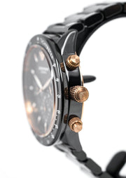  Shop Authentic Emporio Armani Mario Ceramic Chronograph Black Dial Black Steel Strap Watch For Men - AR70002 - Luxxuri