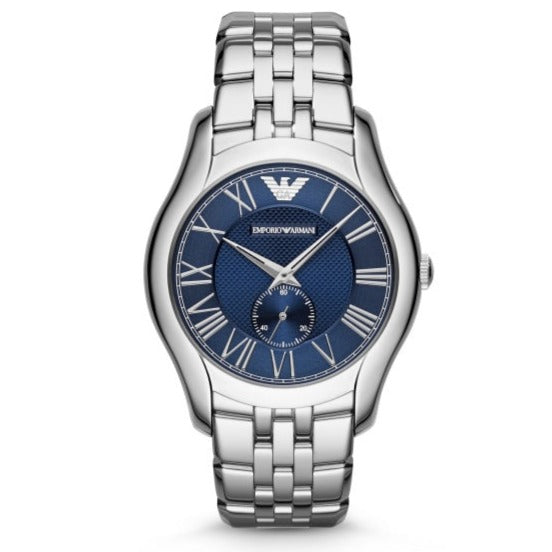  Shop Authentic Emporio Armani Valente Chronograph Blue Dial Silver Steel Strap Watch For Men - AR1789 - Luxxuri