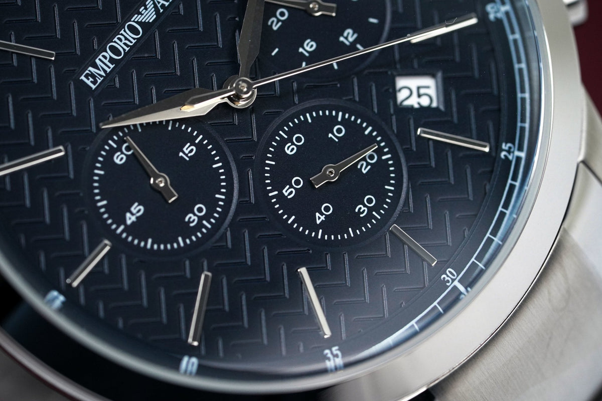  Shop Authentic Emporio Armani Renato Chronograph Blue Dial Silver Steel Strap Watch For Men - AR2486 - Luxxuri