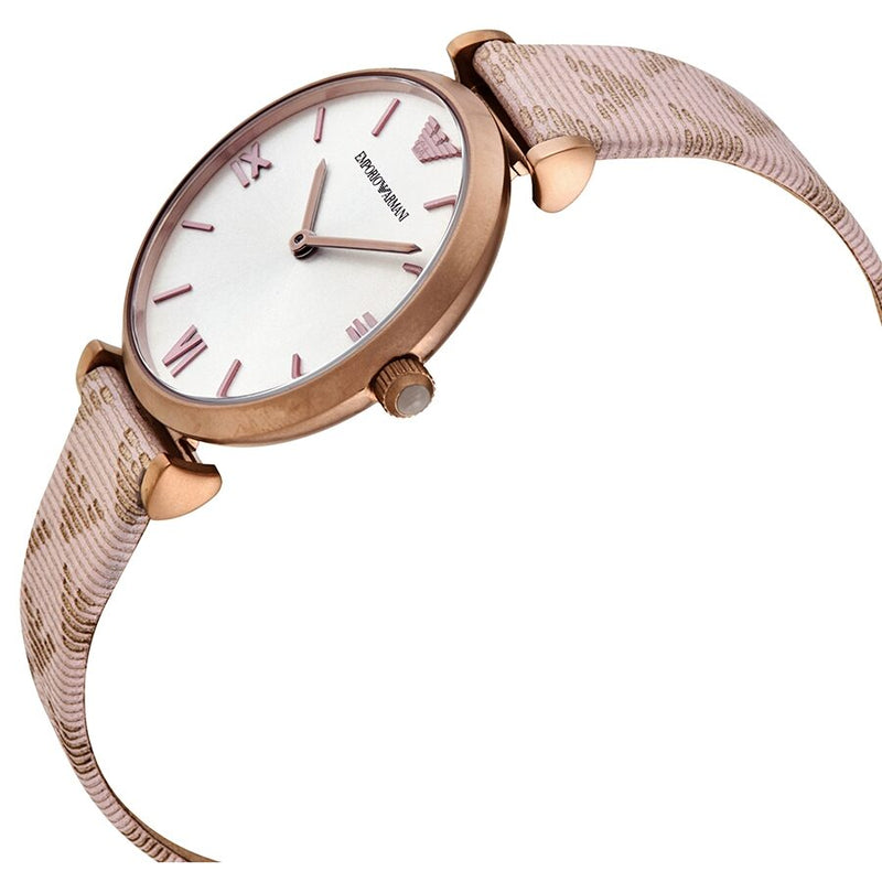  Shop Authentic Emporio Armani Analog Grey Dial Pink Leather Strap Watch For Women - AR11126 - Luxxuri