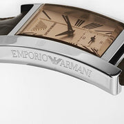  Shop Authentic Emporio Armani Classic Beige Dial Brown Leather Strap Watch For Women - AR0155 - Luxxuri