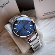  Shop Authentic Emporio Armani Renato Blue Dial Silver Steel Strap Watch For Men - AR2472 - Luxxuri