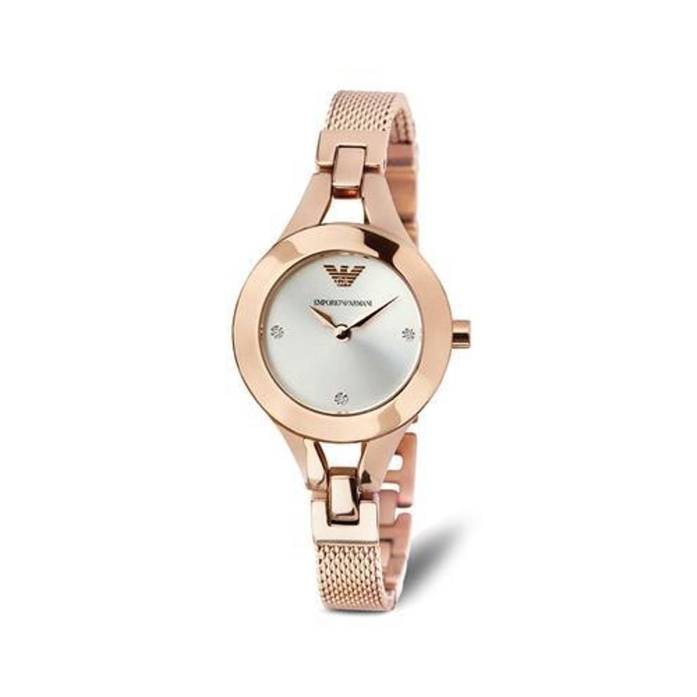  Shop Authentic Emporio Armani Chiara Silver Dial Rose Gold Steel Strap Watch For Women - AR7362 - Luxxuri