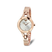  Shop Authentic Emporio Armani Chiara Silver Dial Rose Gold Steel Strap Watch For Women - AR7362 - Luxxuri