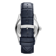  Shop Authentic Emporio Armani Valente Quartz Silver Dial Grey Leather Strap Watch For Men - AR1666 - Luxxuri