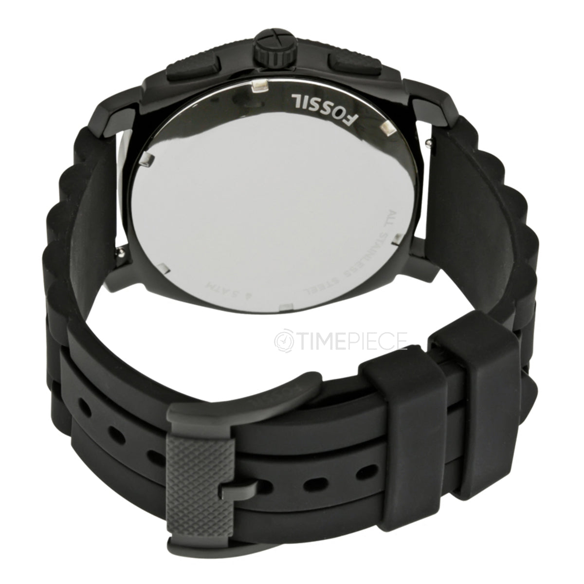  Shop Authentic Fossil Machine Chronograph Black Dial Black Silicone Strap Watch for Men - FS4487 - Luxxuri
