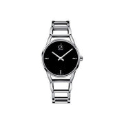  Shop Authentic Calvin Klein Stately Black Dial Silver Steel Strap Watch for Women - K3G2312S - Luxxuri