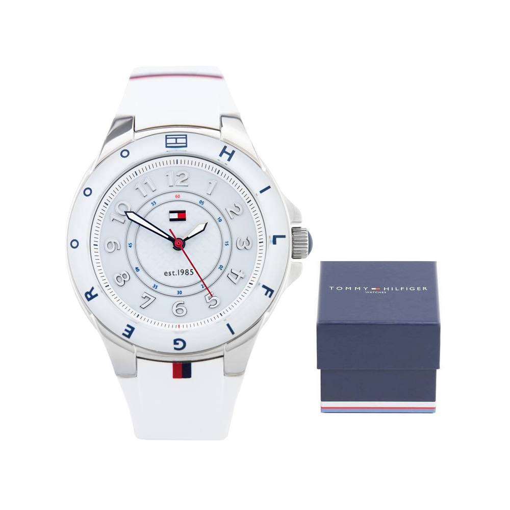  Shop Authentic Tommy Hilfiger White Dial White Rubber Strap Watch for Women - 1781271 - Luxxuri