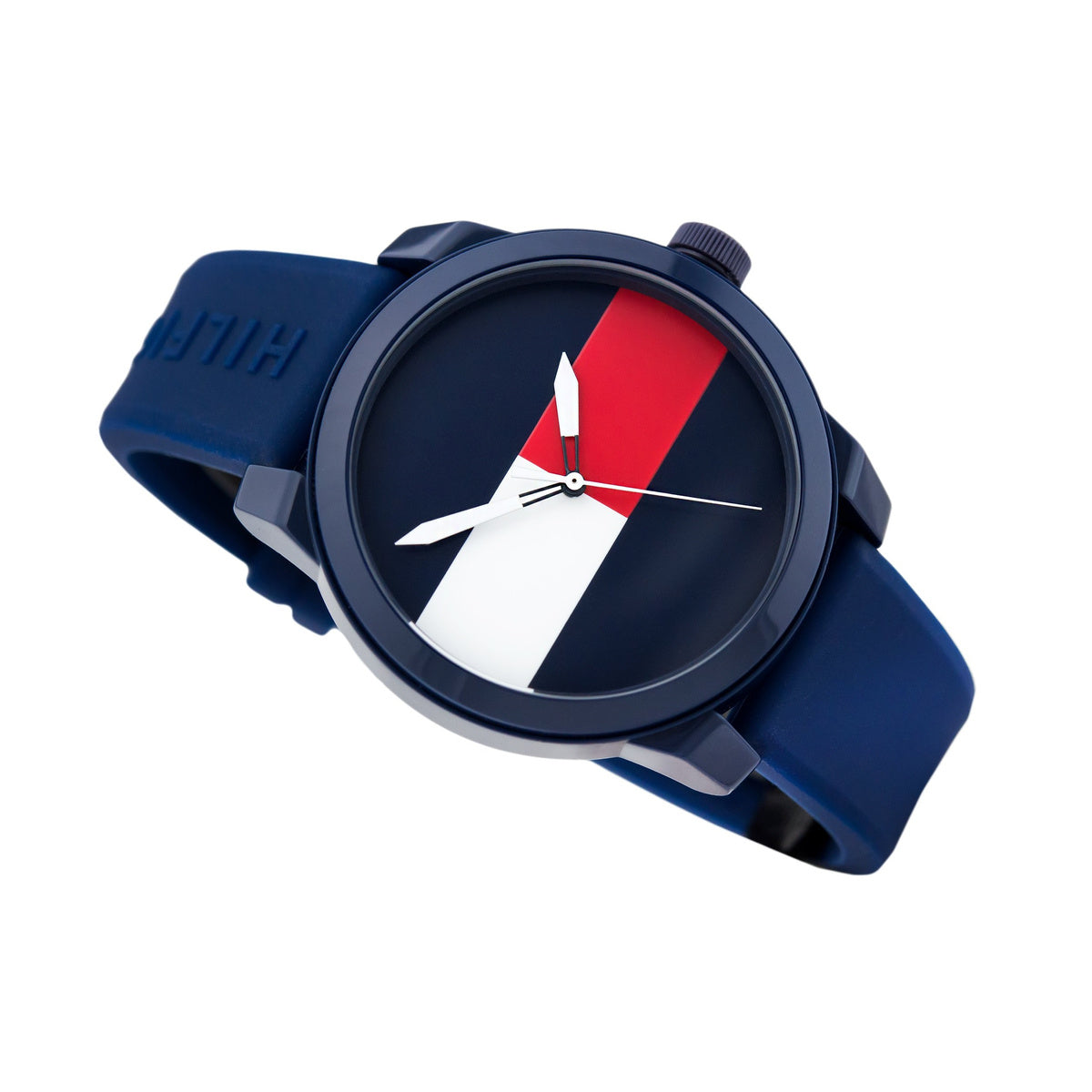  Shop Authentic Tommy Hilfiger Denim Quartz Blue Dial Blue Rubber Strap Watch for Men - 1791322 - Luxxuri