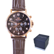  Shop Authentic Tommy Hilfiger Daniel Black Dial Brown Leather Strap Watch for Men - 1710379 - Luxxuri