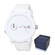  Shop Authentic Tommy Hilfiger Denim White Dial White Rubber Strap Watch for Men - 1791324 - Luxxuri