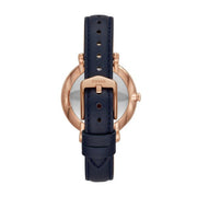  Shop Authentic Fossil Tailor White Dial Blue Leather Strap Watch for Women - ES4394 - Luxxuri