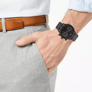  Shop Authentic Emporio Armani Mario Chronograph Black Dial Black Steel Strap Watch For Men - AR11242 - Luxxuri