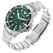  Shop Authentic Emporio Armani Three Hand Green Dial Silver Steel Strap Watch For Men - AR11338 - Luxxuri
