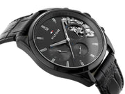  Shop Authentic Tommy Hilfiger Baker Chronograph Black Dial Black Leather Strap Watch For Men  - 1710452 - Luxxuri