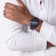  Shop Authentic Tommy Hilfiger Gavin Chronograph Blue Dial Blue Mesh Bracelet Watch for Men - 1791471 - Luxxuri