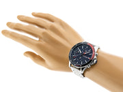  Shop Authentic Tommy Hilfiger Bank Chronograph Blue Dial Silver Steel Strap Watch for Men - 1791718 - Luxxuri