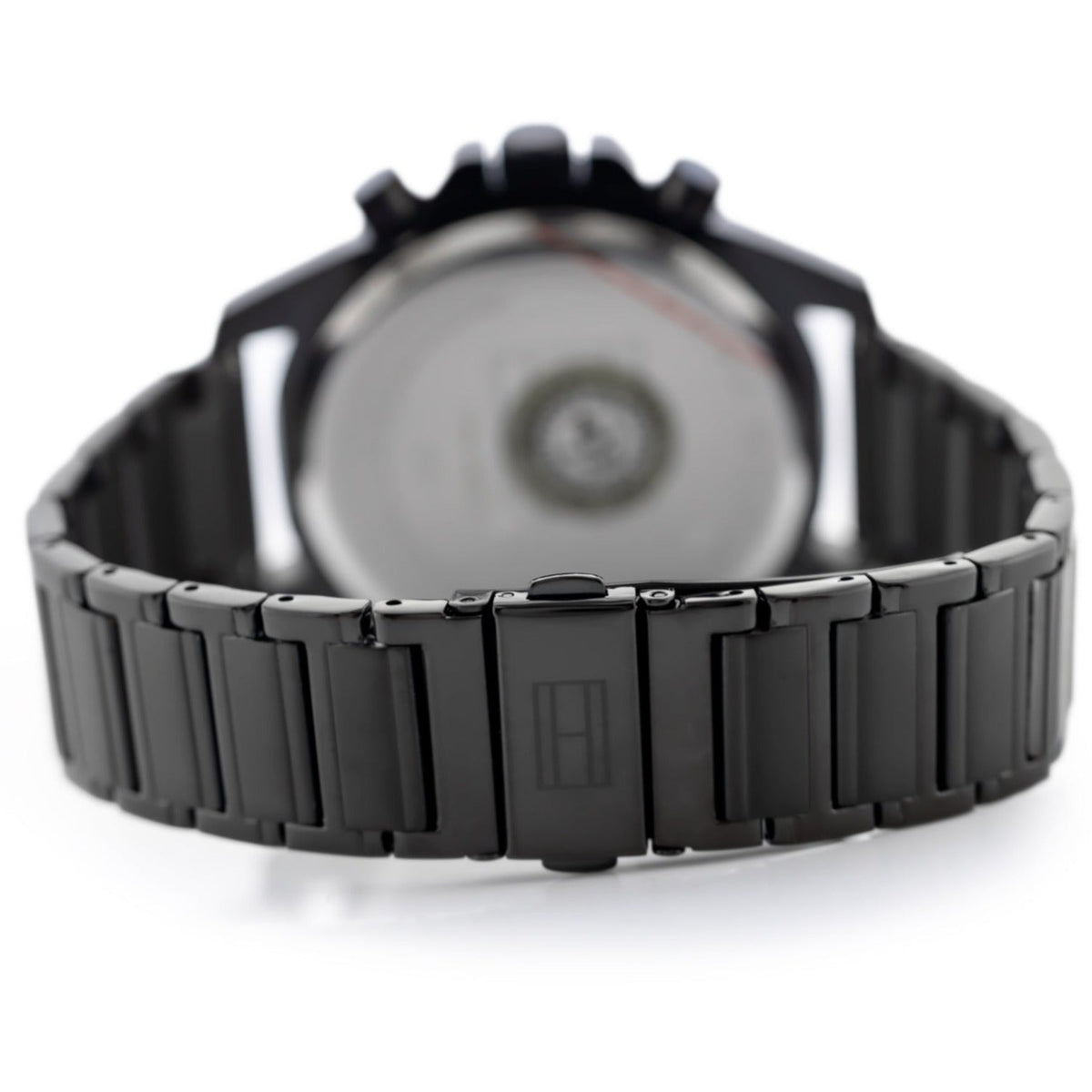  Shop Authentic Tommy Hilfiger Mason Chronograph Black Dial Black Steel Strap Watch For Men - 1791935 - Luxxuri