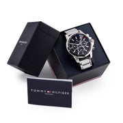  Shop Authentic Tommy Hilfiger Mason Multifunction Black Dial Silver Steel Strap Watch For Men - 1791936 - Luxxuri