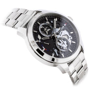  Shop Authentic Tommy Hilfiger Henry Chronograph Black Dial Silver Steel Strap Watch For Men - 1710477 - Luxxuri