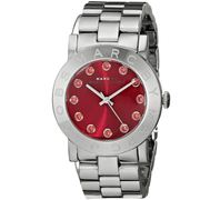  Shop Authentic Marc Jacobs Amy Red Dial Silver Steel Strap Watch for Women - MBM3335 - Luxxuri