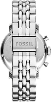  Shop Authentic Fossil Boyfriend Chronograph Silver Dial Silver Steel Strap Watch for Women - ES2198 - Luxxuri