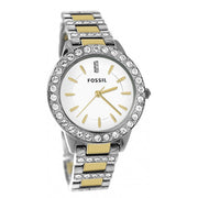 Shop Authentic Fossil Jesse Crystals White Dial Two Tone Steel Strap Watch for Women - ES2409 - Luxxuri