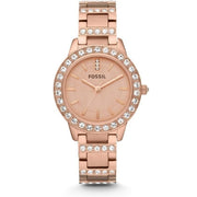  Shop Authentic Fossil Jesse Crystal Rose Gold Dial Rose Gold Steel Strap Watch for Women - ES3020 - Luxxuri
