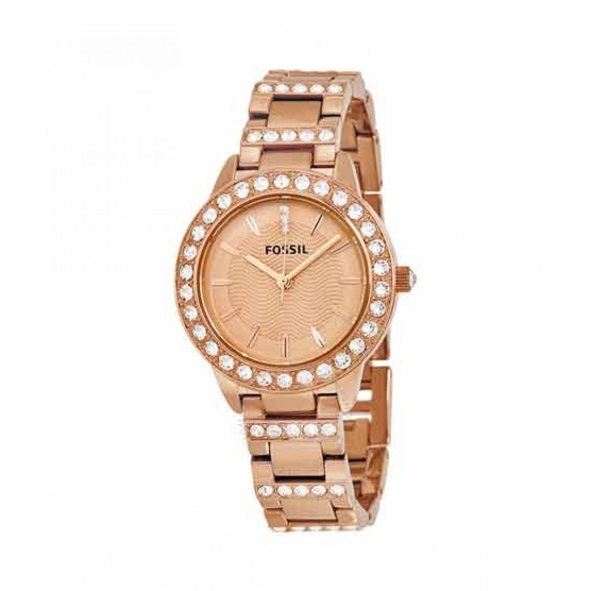 Shop Authentic Fossil Jesse Crystal Rose Gold Dial Rose Gold Steel Strap Watch for Women - ES3020 - Luxxuri