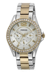  Shop Authentic Fossil Riley White Dial Two Tone Steel Strap Watch for Women - ES3204 - Luxxuri