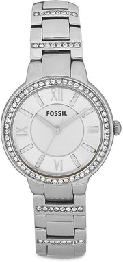  Shop Authentic Fossil Virginia Silver Dial Silver Steel Strap Watch for Women - ES3282 - Luxxuri