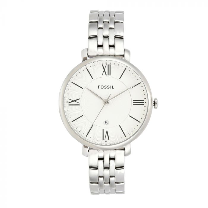 Shop Authentic Fossil Jacqueline White Dial Silver Steel Strap Watch for Women - ES3433 - Luxxuri