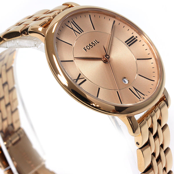  Shop Authentic Fossil Jacqueline Rose Gold Dial Rose Gold Steel Strap Watch for Women - ES3435 - Luxxuri