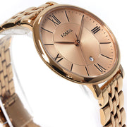  Shop Authentic Fossil Jacqueline Rose Gold Dial Rose Gold Steel Strap Watch for Women - ES3435 - Luxxuri